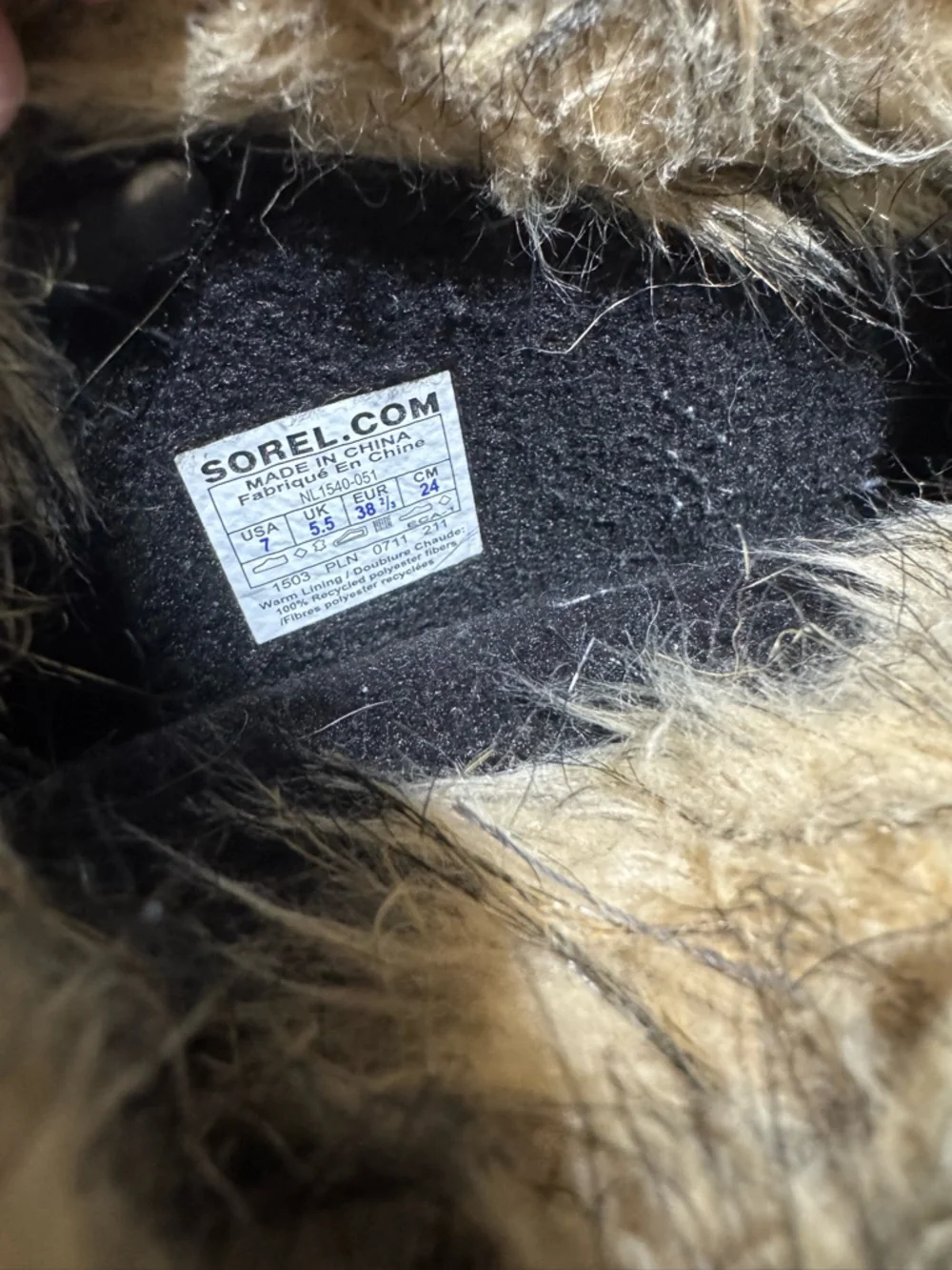Sorel Joan of Arctic Waterproof Winter Snow Boots‎ Women Size 7 Leather Faux Fur
